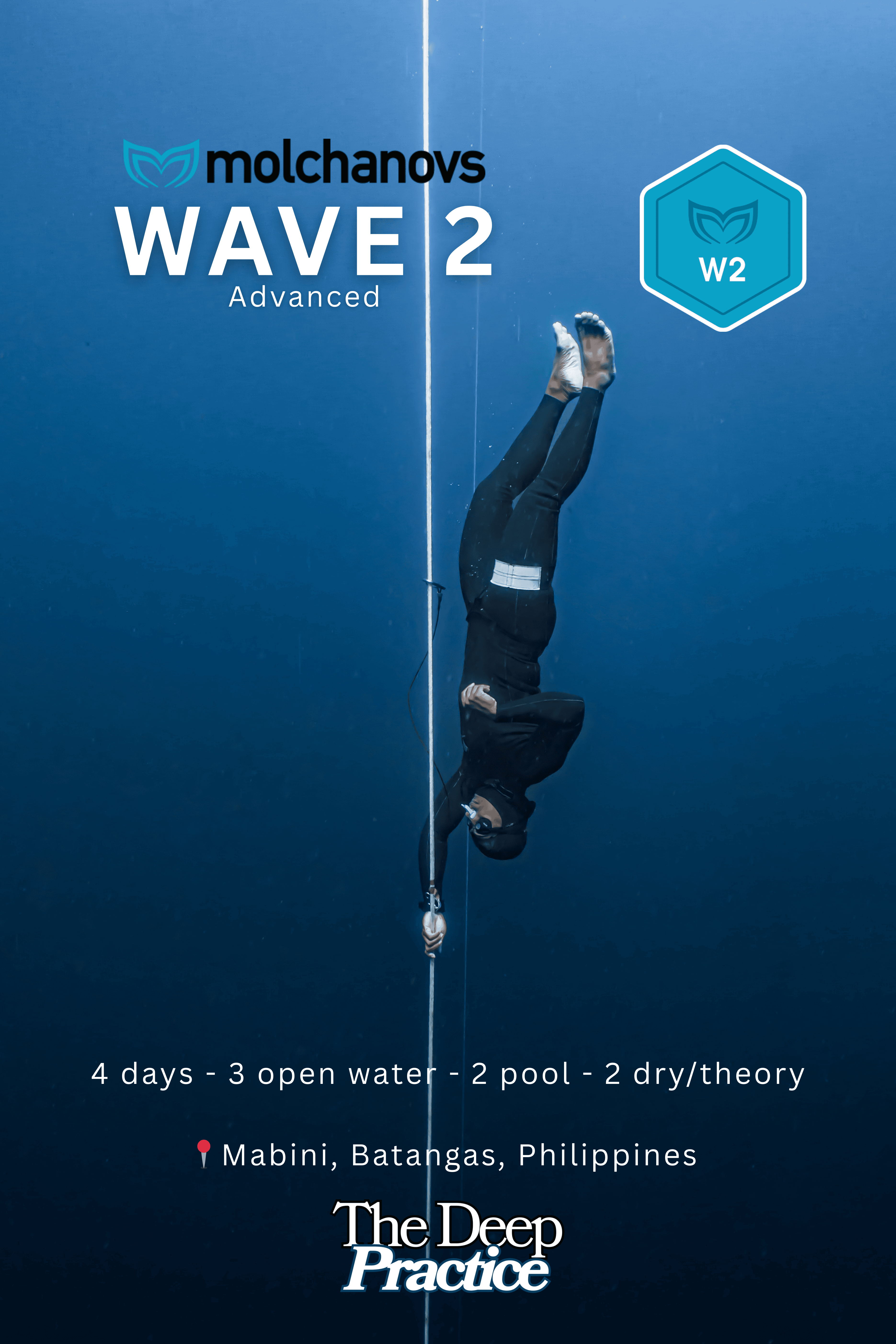 Molchanovs Wave 2 freediving course training in Mabini Batangas Philippines