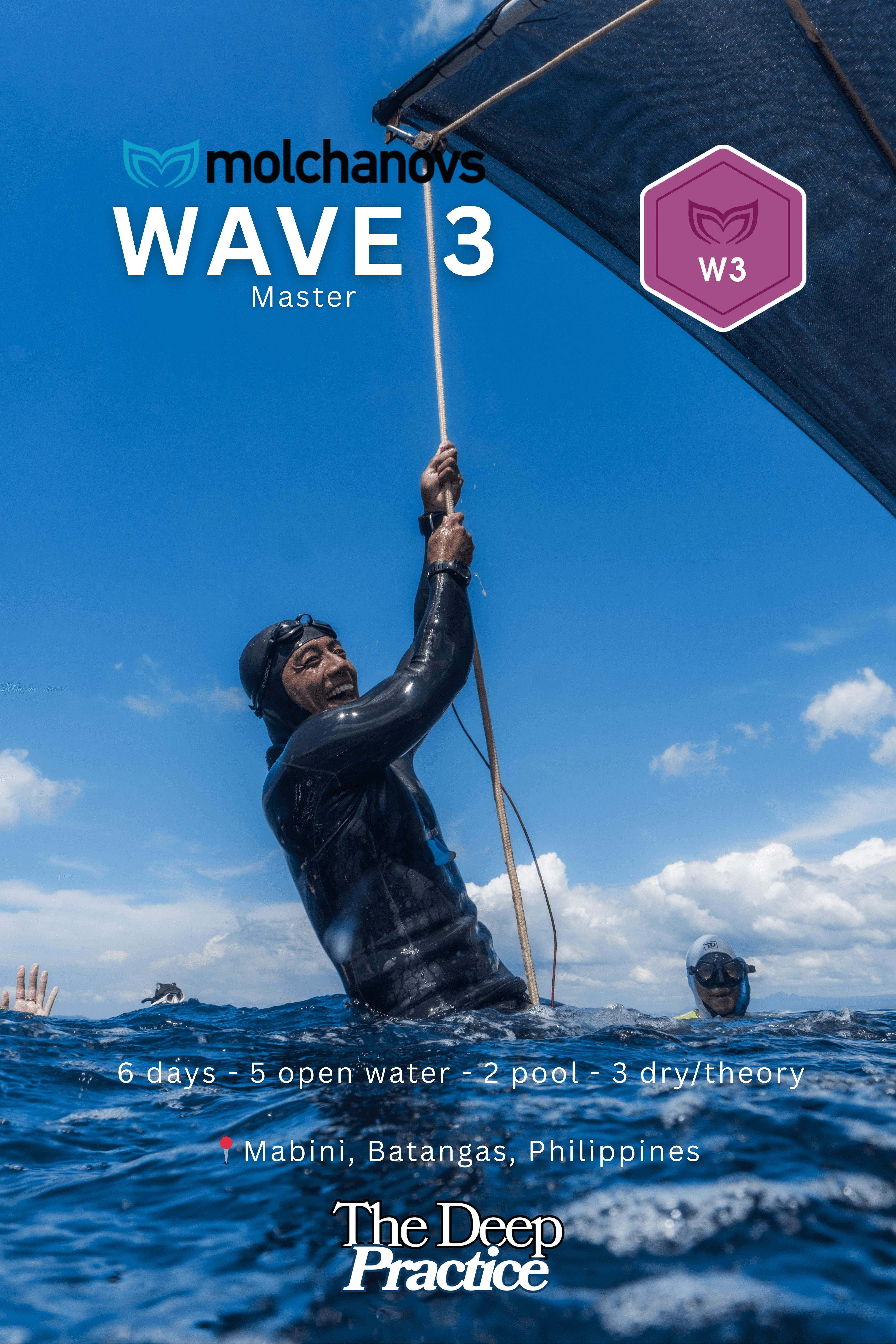 Molchanovs Wave 3 freediving course training in Mabini Batangas Philippines